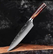 Carregar imagem no visualizador da galeria, Facas Premium Padrão Damasco